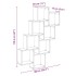 Estante cubo de pared madera ingeniería roble 90x15x119,5