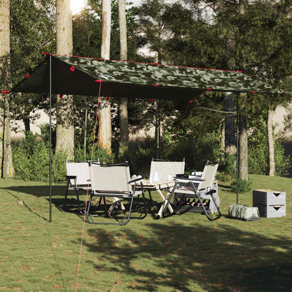 Lona de camping impermeable camuflaje 506x306