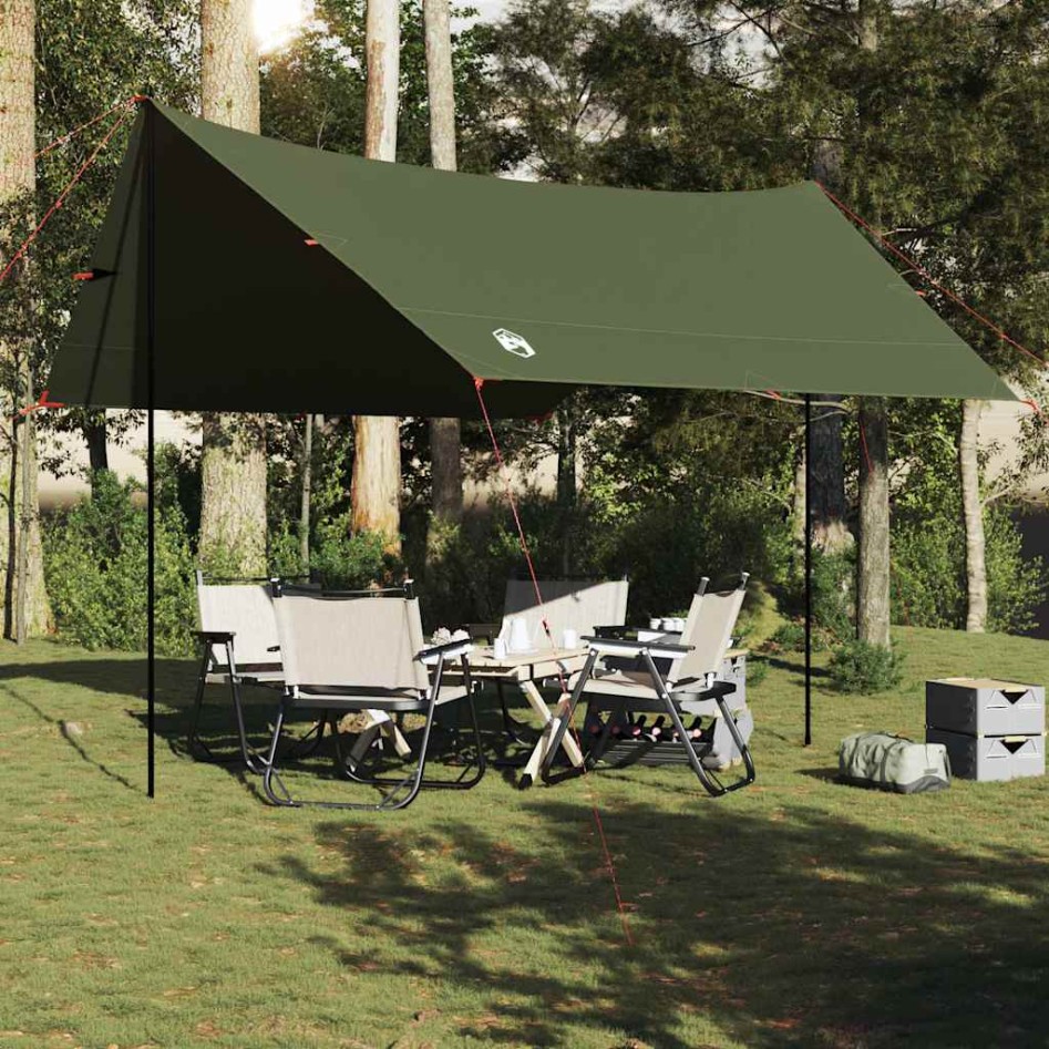 Lona de camping impermeable verde oliva 462x306x211
