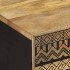 Mesa de centro madera maciza de mango rugosa negro 80x50x40