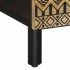 Mesa de centro madera maciza de mango rugosa negro 80x50x40