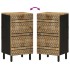 Aparador de madera maciza de mango rugosa 40x33,5x75