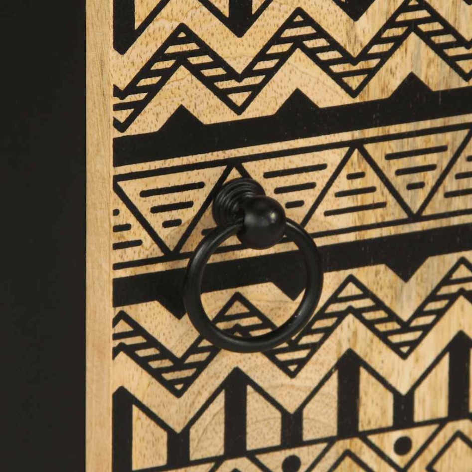 Aparador de madera maciza de mango rugosa 40x33,5x75