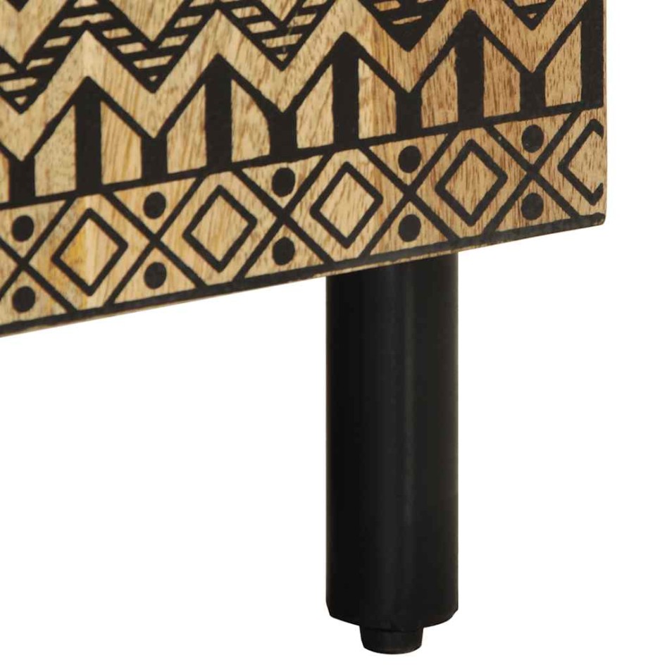 Aparador de madera maciza de mango rugosa 40x33,5x75