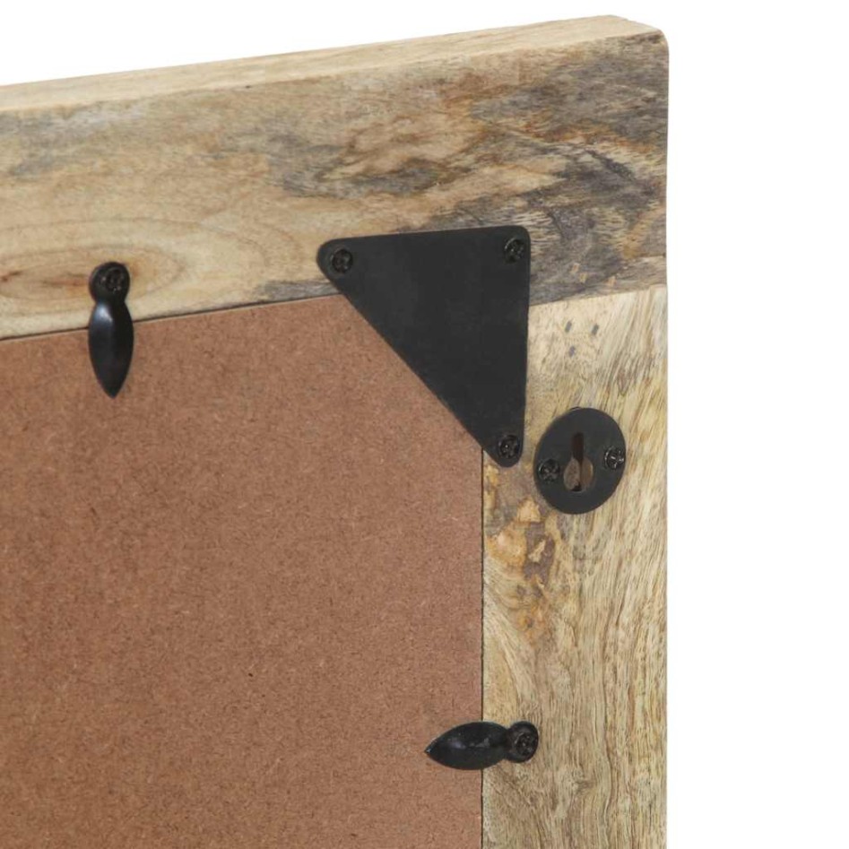 Espejo de baño madera maciza de mango y vidrio 50x70