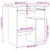 Escritorio madera de ingeniería madera envejecida 80x45x74