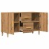 Aparador de madera de ingeniería roble artisan 100x36x60