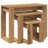 Mesas apilables 3 uds madera de ingeniería roble