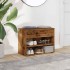 Banco zapatero madera ingeniería madera envejecida 60x30x45