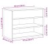 Banco zapatero madera ingeniería madera envejecida 60x30x45