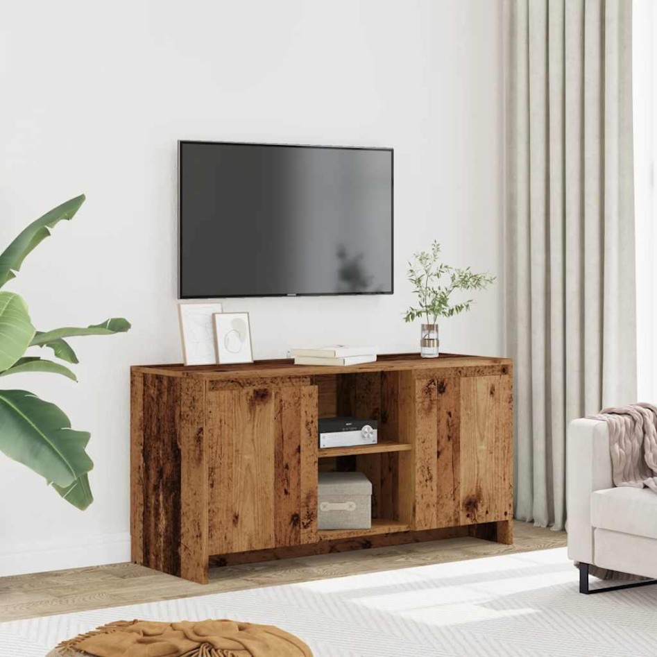 Mueble de TV madera de ingeniería envejecida 102x37,5x52,5