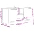Mueble de TV madera de ingeniería envejecida 102x37,5x52,5
