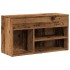 Banco zapatero madera de ingeniería negro 80x30x45