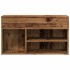 Banco zapatero madera de ingeniería negro 80x30x45