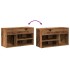 Banco zapatero madera de ingeniería negro 80x30x45