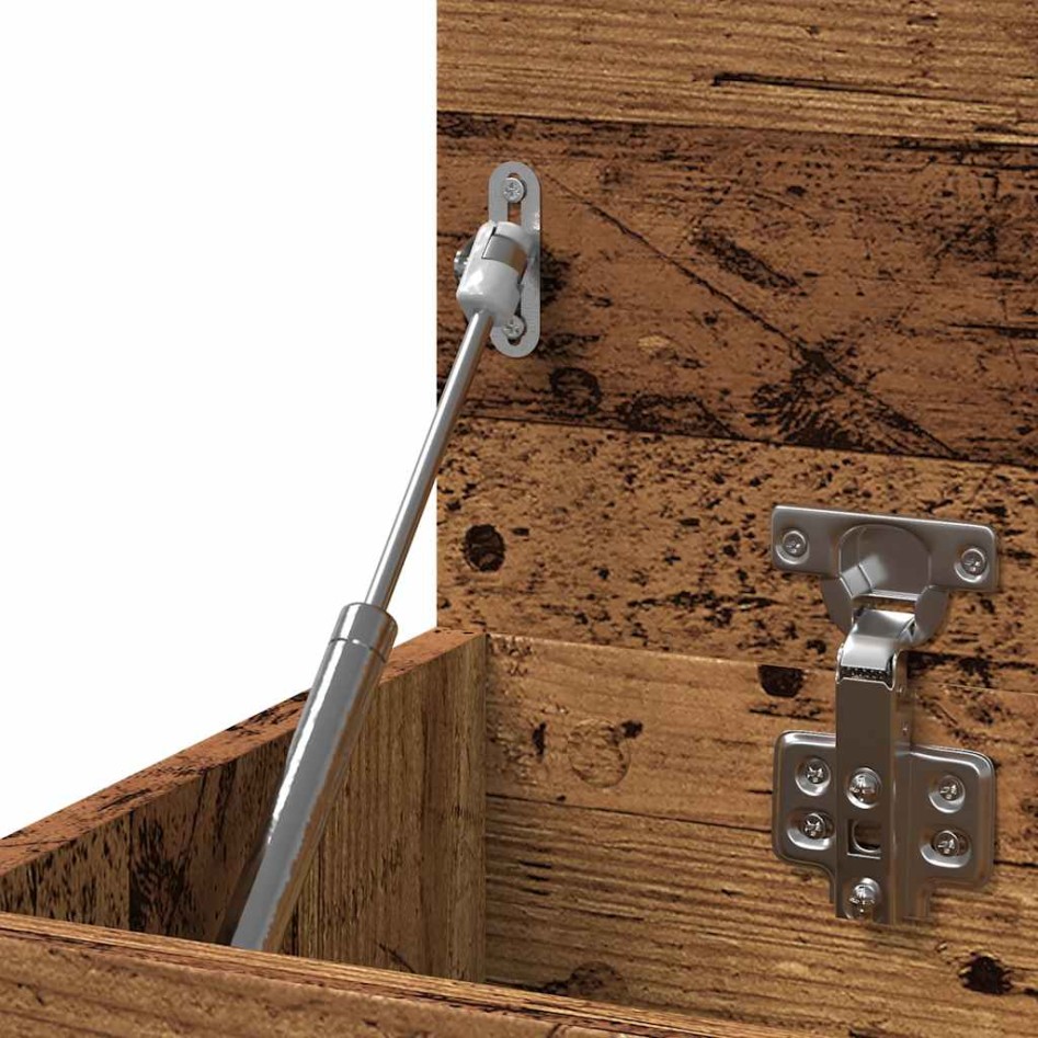 Banco zapatero madera de ingeniería negro 80x30x45