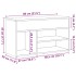 Banco zapatero madera de ingeniería negro 80x30x45