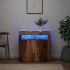 Aparador con luces LED madera ingeniería envejecida 80x35x75