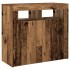Aparador con luces LED madera ingeniería envejecida 80x35x75