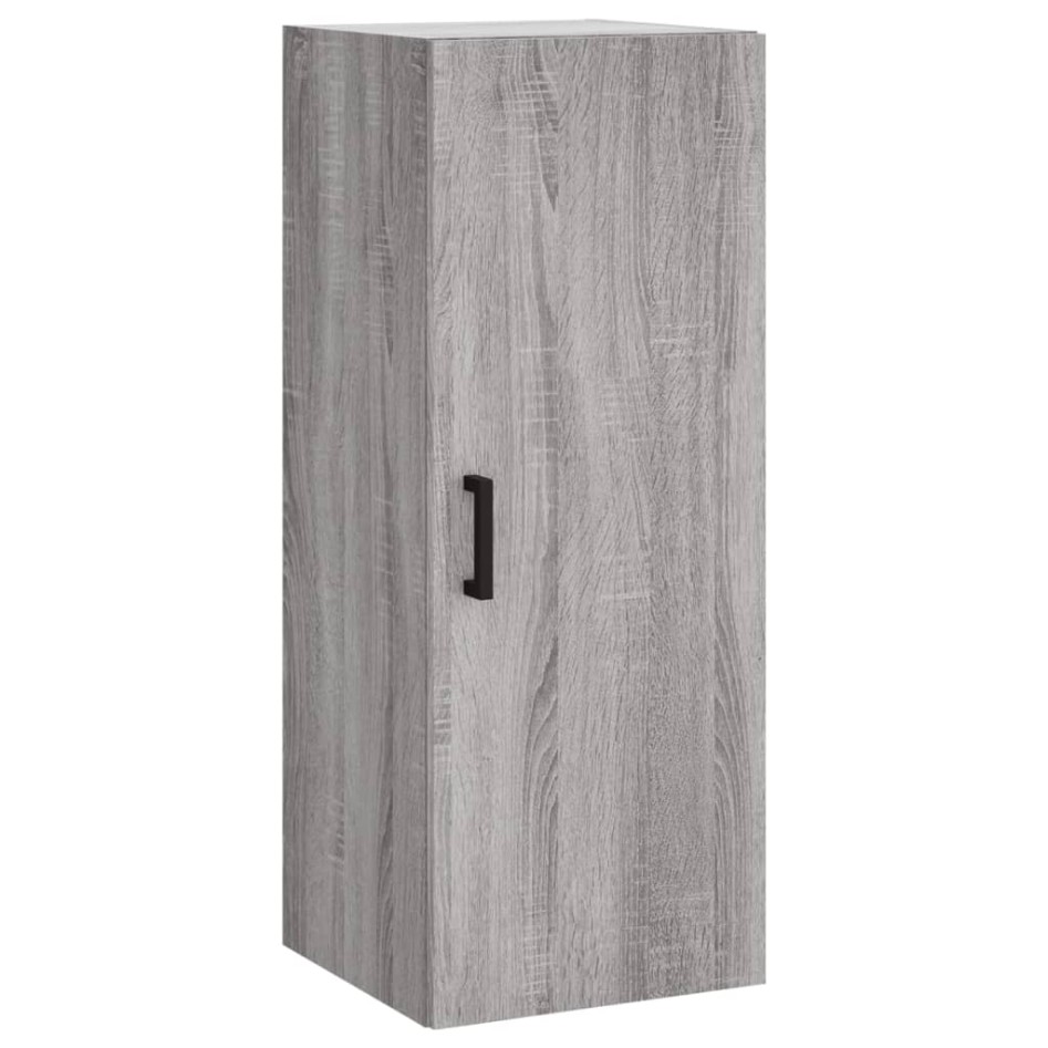 Aparador alto madera contrachapada gris Sonoma 34,5x34x180