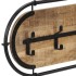 Perchero de pared con 5 ganchos madera maciza de mango