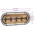 Perchero de pared con 5 ganchos madera maciza de mango