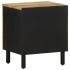 Mesitas de noche 2 uds madera mango rugosa negro 40x33,5x46