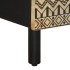 Mesitas de noche 2 uds madera mango rugosa negro 40x33,5x46