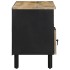 Mueble de TV madera maciza de mango rugosa negro 100x33,5x46