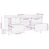 Mueble de TV madera maciza de mango rugosa negro 100x33,5x46