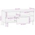 Mueble de TV madera maciza de mango rugosa negro 100x33,5x46