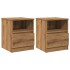 Mesitas noche 2 uds madera ingeniería roble artisan 40x40x50