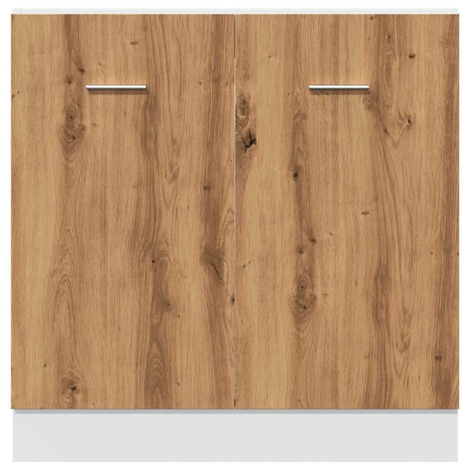 Armario bajo fregadero madera roble artisan 80x46x81,5