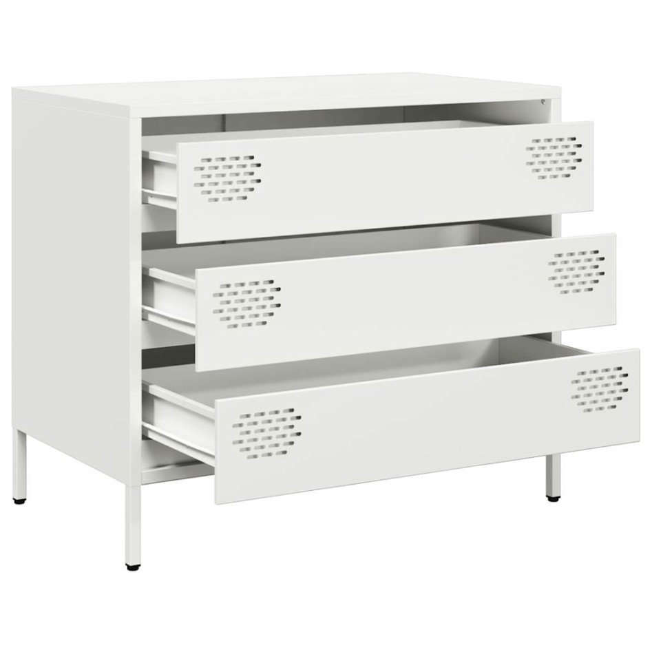 Aparador de acero laminado en frío blanco 68x39x58,5