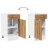 Armario inferior cajón madera roble artisan 40x46x81,5