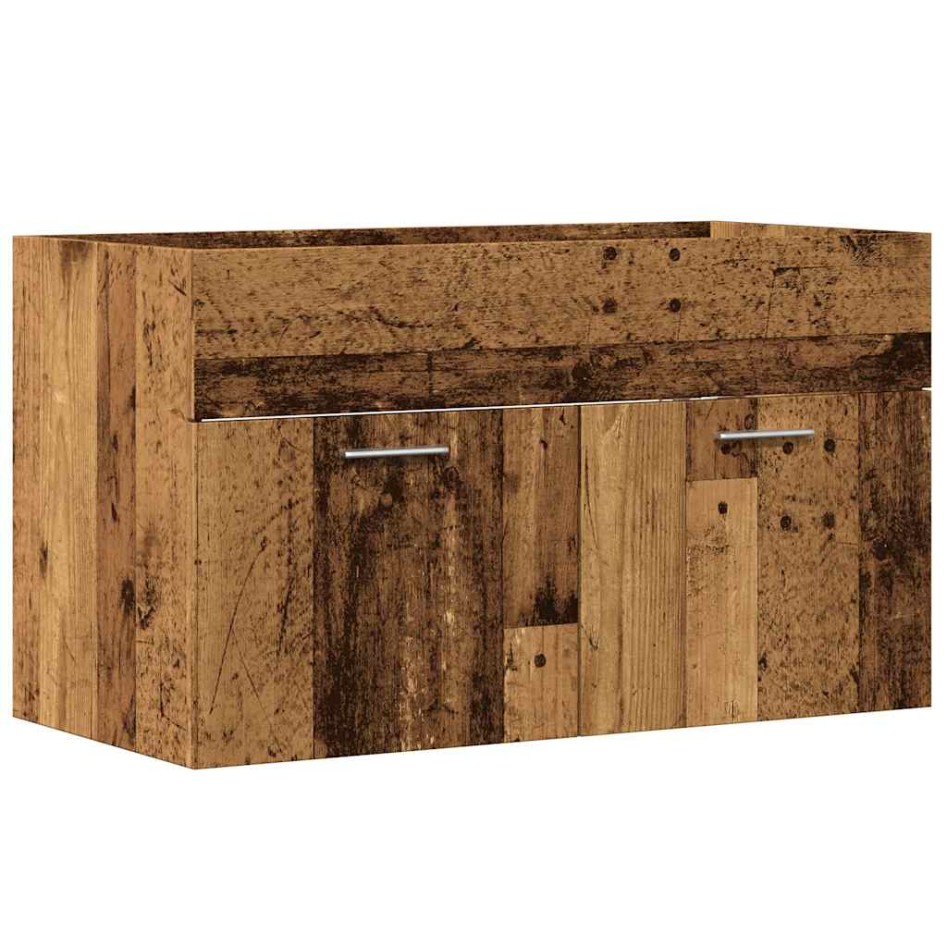Mueble de lavabo madera de ingeniería envejecida 80x38,5x46