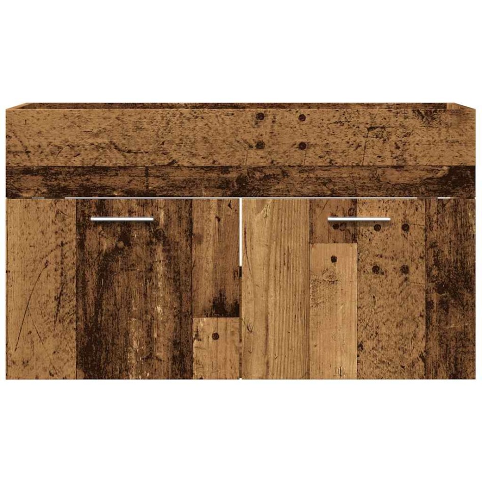 Mueble de lavabo madera de ingeniería envejecida 80x38,5x46