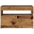 Mueble TV luces LED madera ingeniería envejecida 60x35x40