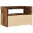 Mueble TV luces LED madera ingeniería envejecida 60x35x40