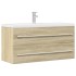 Armario para lavab contrachapada color roble 100x38,5x48