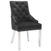 Silla de comedor de terciopelo negro