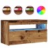 Muebles de TV con luces LED 2 uds madera ingeniería