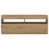 Mueble TV luces LED madera ingeniería roble artisan