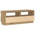 Mueble TV luces LED madera ingeniería roble artisan