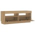 Mueble TV luces LED madera ingeniería roble artisan