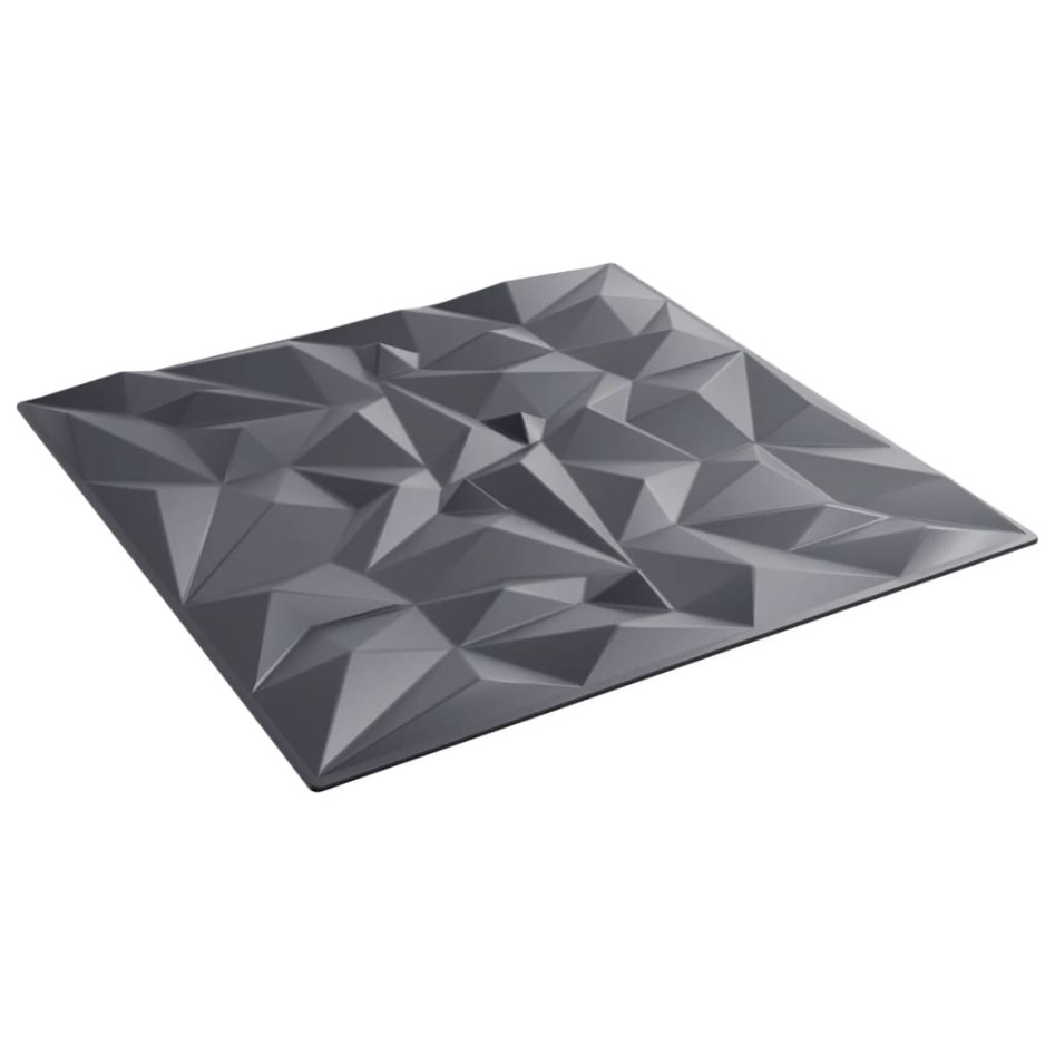Paneles de pared 24 uds XPS amatista gris 50x50 cm 6