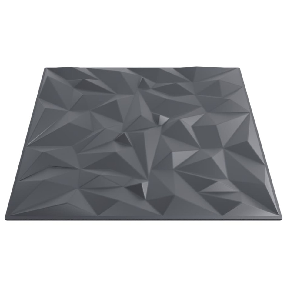 Paneles de pared 24 uds XPS amatista gris 50x50 cm 6