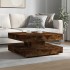 Mesa de centro giratoria 360 grados roble ahumado 70x70x34,5