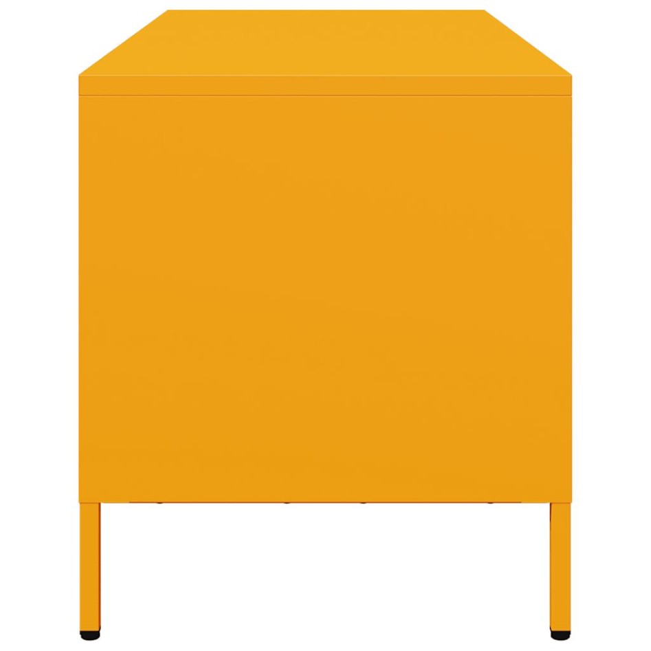 Mueble TV acero laminado en frío amarillo mostaza 68x39x43,5