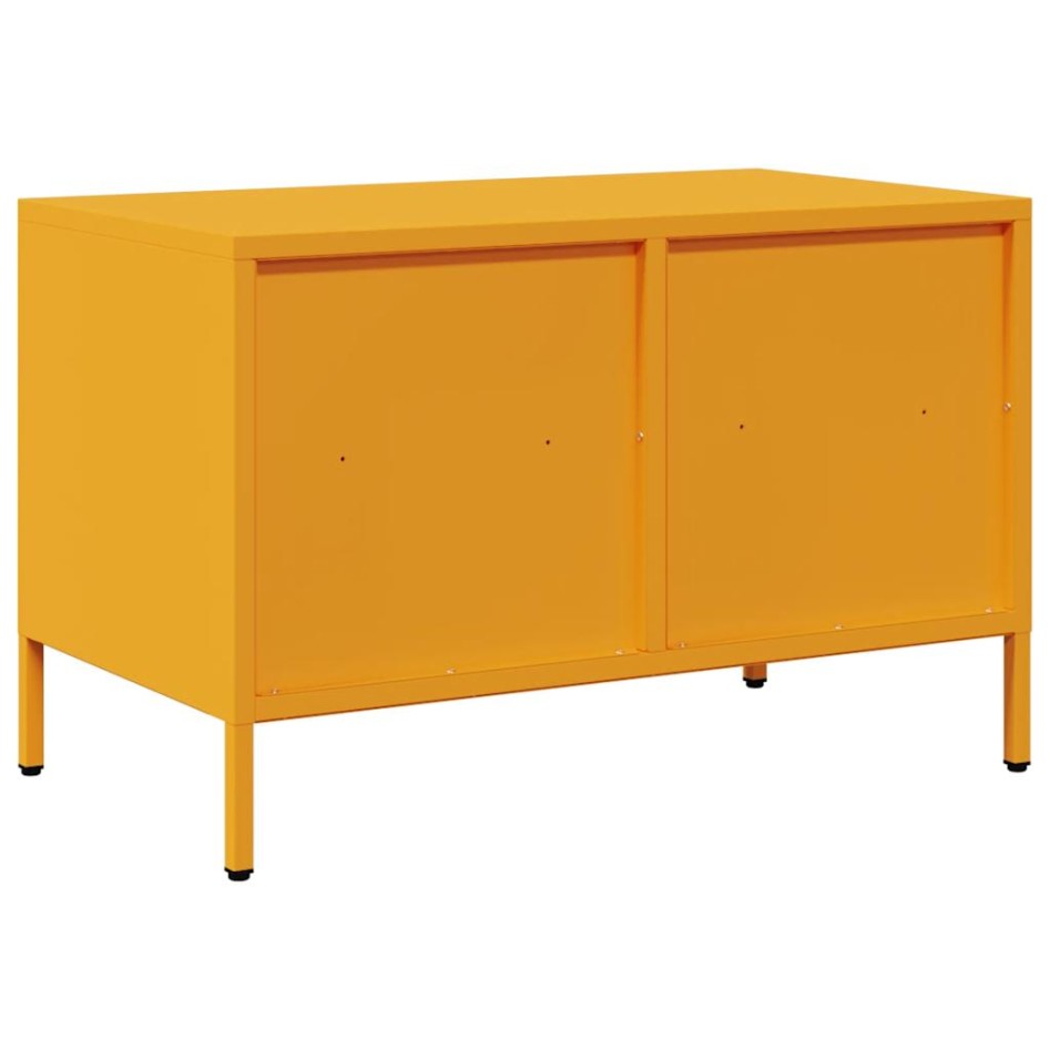 Mueble TV acero laminado en frío amarillo mostaza 68x39x43,5